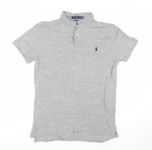 Polo Ralph Lauren Mens Grey Slim Fit Short Sleeve Polo Shirt Size L