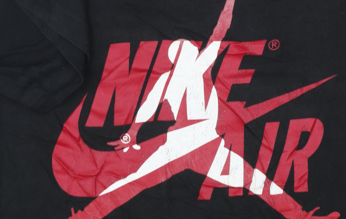 Nike Jordan Boys Black Graphic Print Short Sleeve T-Shirt 10-12 Years
