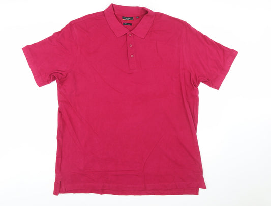 Pierre Cardin Men’s Red 3XL Regular Fit Cotton Polo Shirt