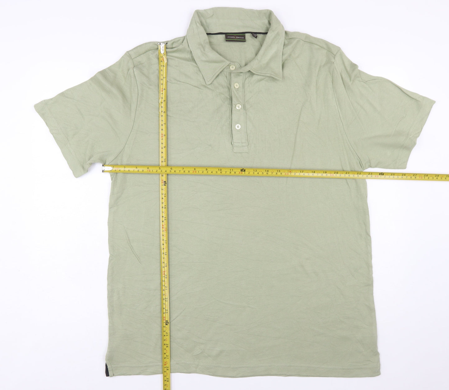 Joseph Abboud Men's Green Cotton Short Sleeve Polo Shirt Size L