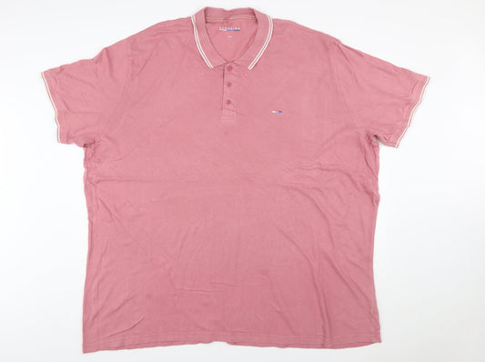 BadRhino Mens Pink 4XL Cotton Polo Shirt Big & Tall