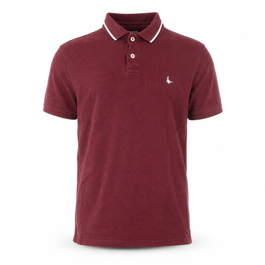 Jack Wills Men's Red Cotton Polo Shirt M Short Sleeve Classic Style