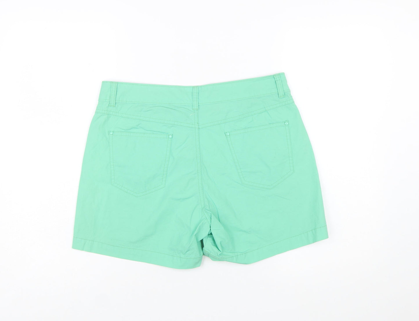 Lee Women's Green Chino Shorts Size 10 Cotton Blend Casual