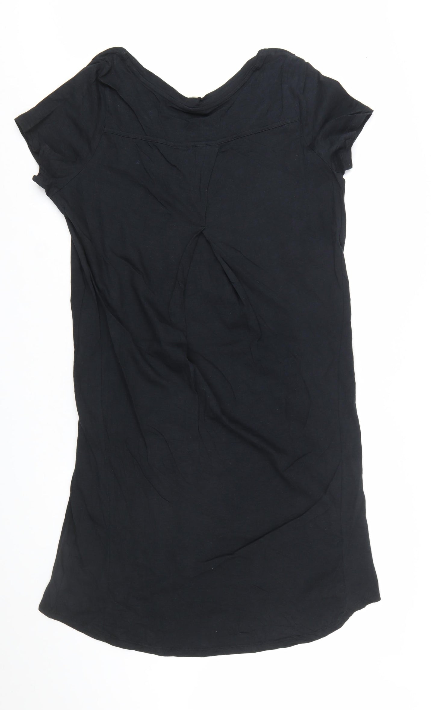 Zim & Zoe Women Black Size 16 Cotton T-Shirt Dress