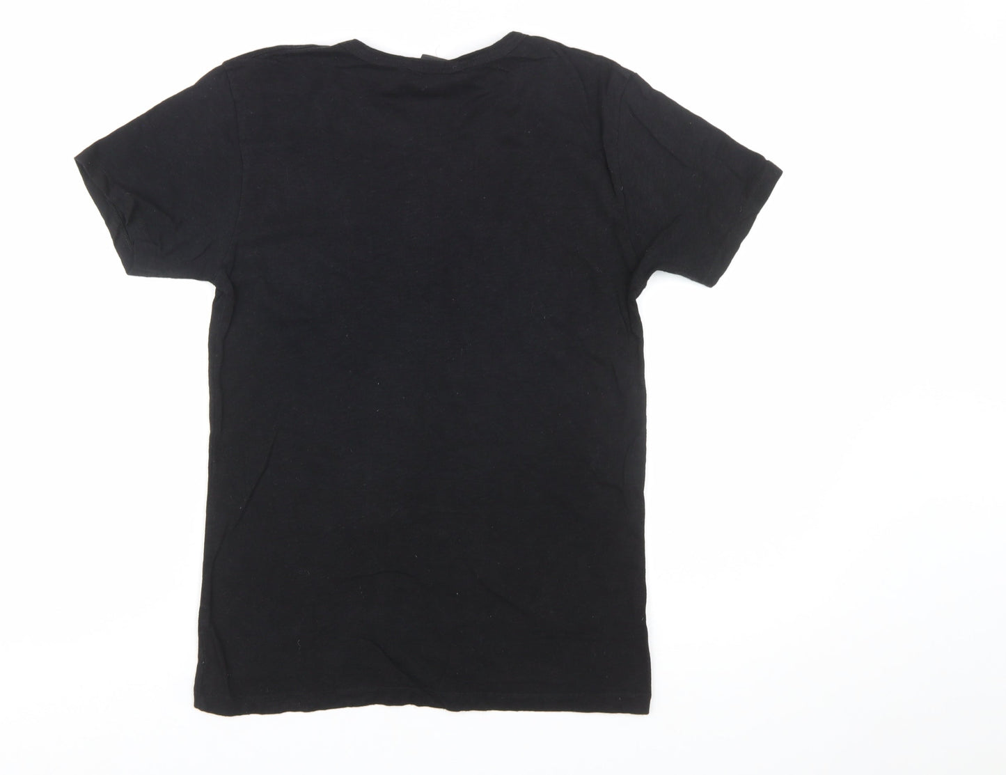 Inkast Women's Black Dog Print Cotton T-Shirt Medium