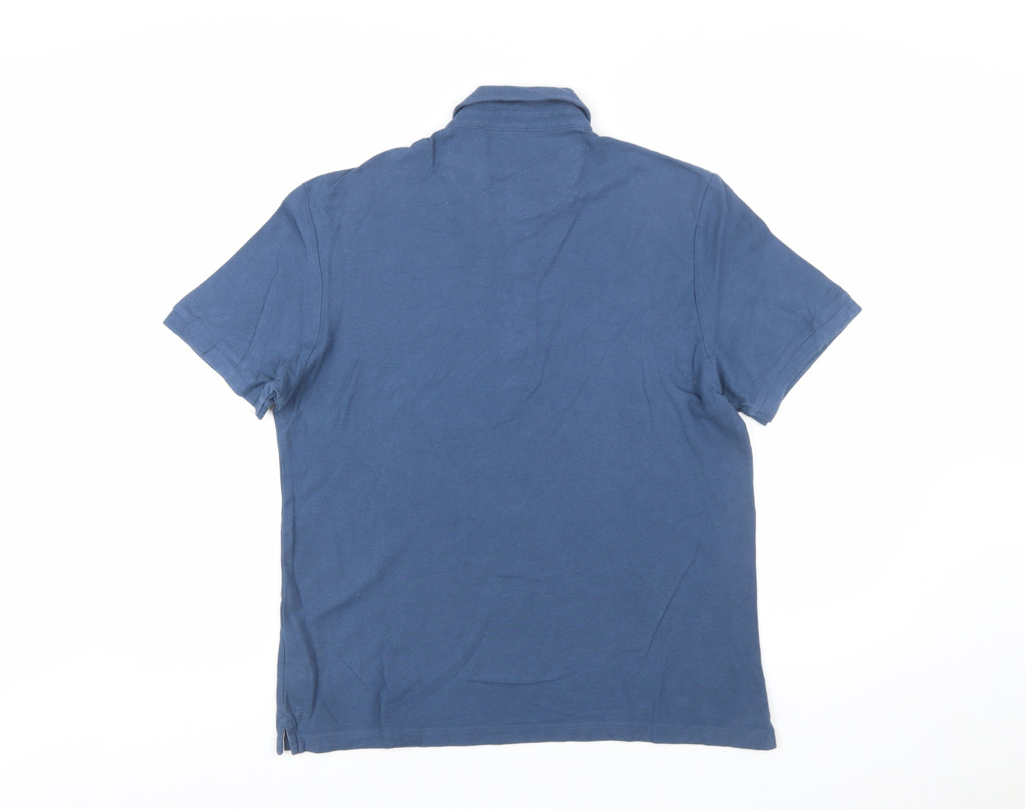 Farah 1920 Men's Blue Cotton Polo Shirt M Regular Fit