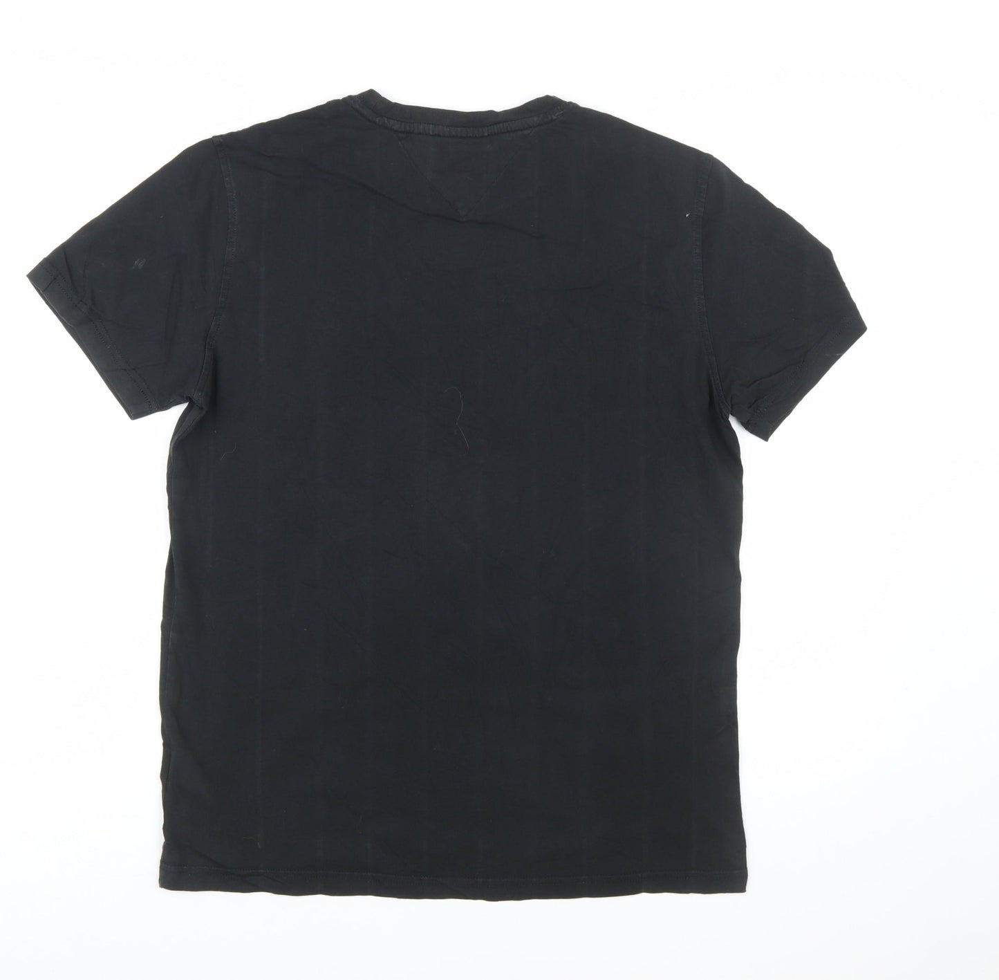 Tommy Jeans Men's Black Cotton Crew Neck Short Sleeve T-Shirt M