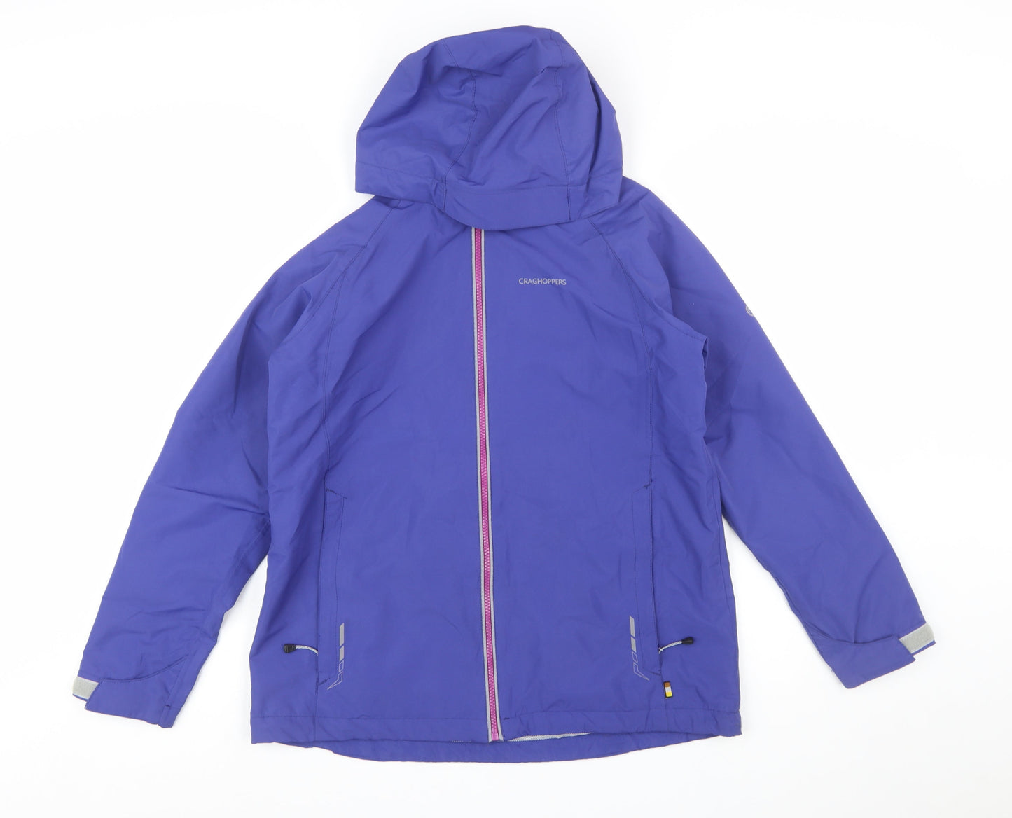 Craghoppers Women Purple Waterproof Hooded Rain Coat UK 12