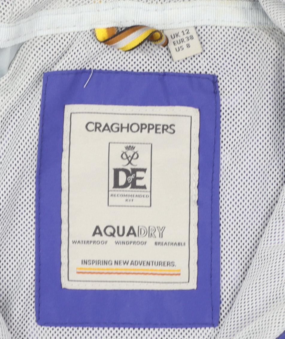 Craghoppers Women Purple Waterproof Hooded Rain Coat UK 12