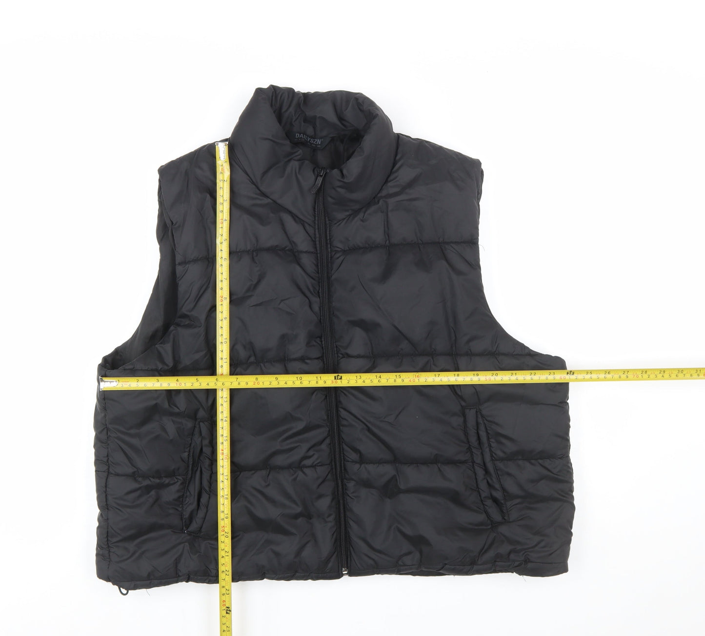 DAILYSZN Women’s Black Puffer Waistcoat M Quilted Lightweight Vest