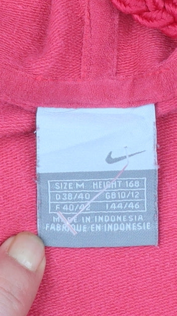 Nike Air Women's Pink Pullover Hoodie Size M Cotton Blend