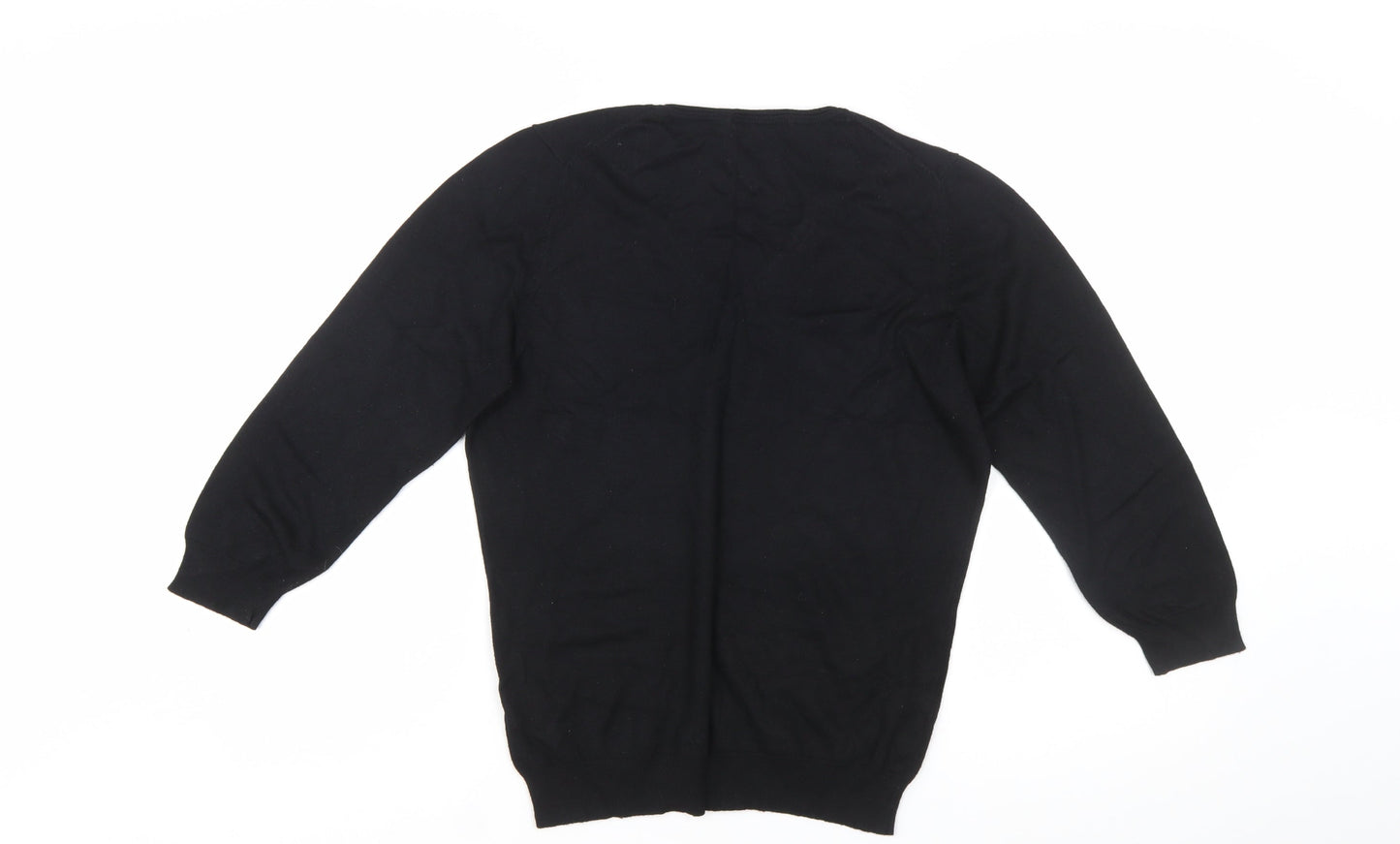 Marks and Spencer Women’s Black V-Neck Knit Jumper Size 14