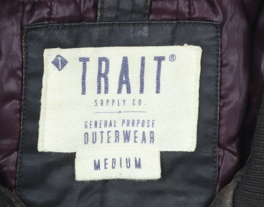 BHS Men’s Brown Waxed Cotton Field Jacket Medium 38in Regular Fit