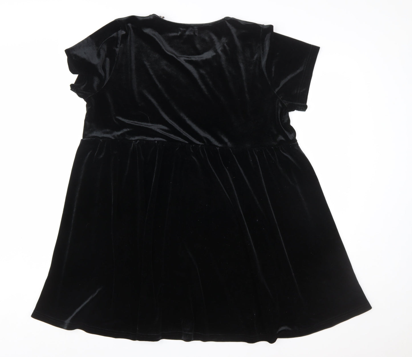 Little Lies Women’s Black Velvet Short A-Line Dress Size L