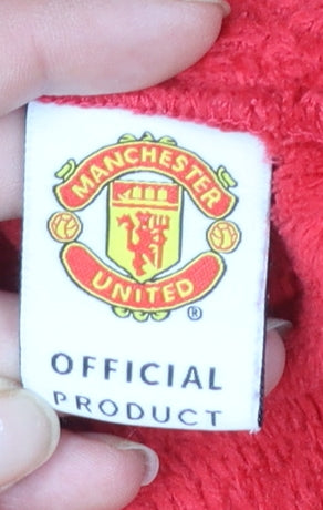 Manchester United Boys Red Fleece Hooded Robe 13-14 Years Official Product