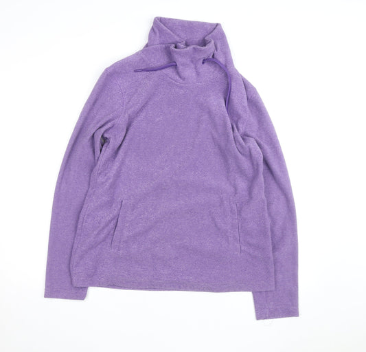 Mountain Warehouse Women Purple Size 16 Pullover Cowl Neck Sweatshirt