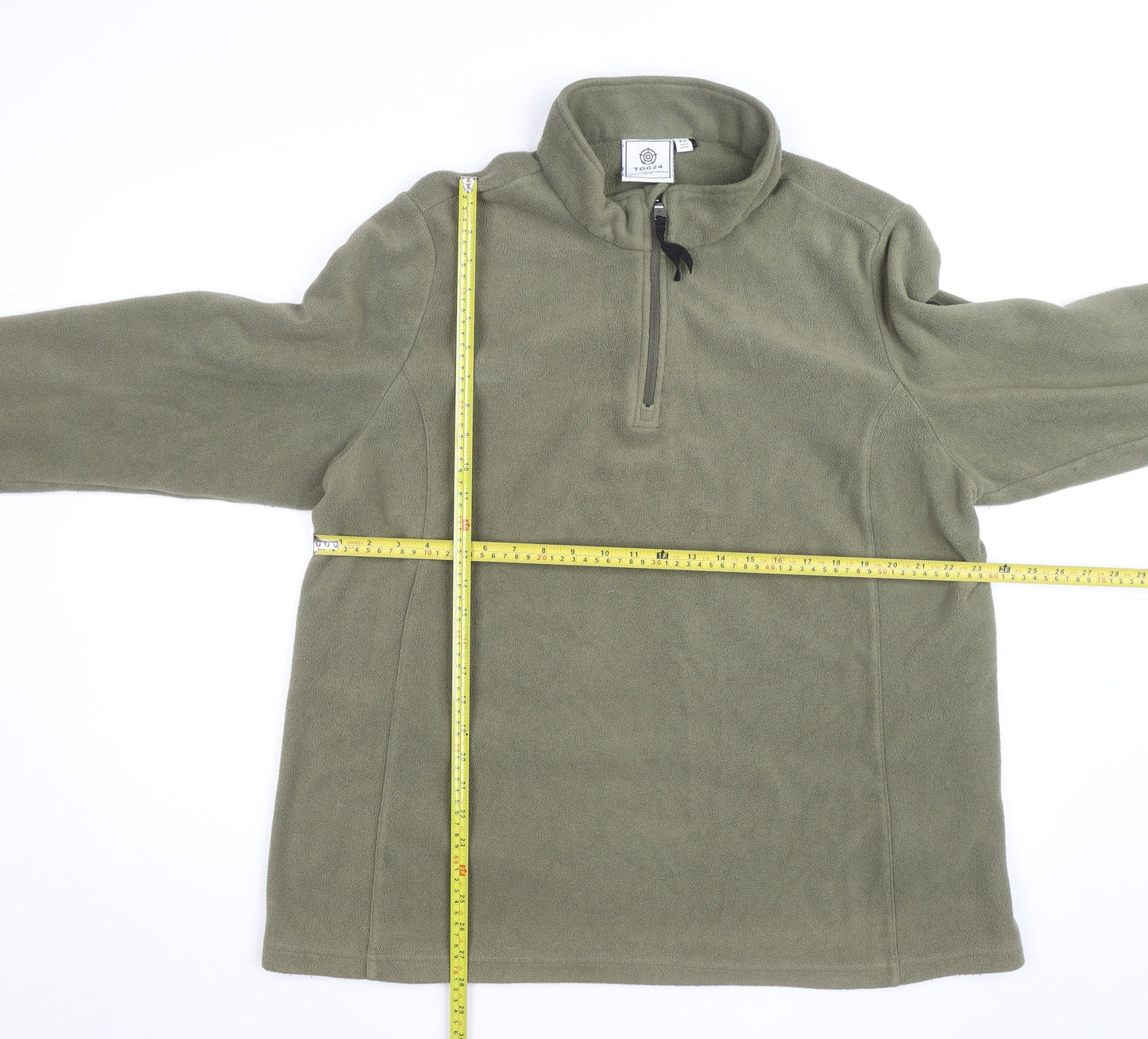 TOG24 Men’s Green Fleece 1/4 Zip Pullover Sweatshirt XL