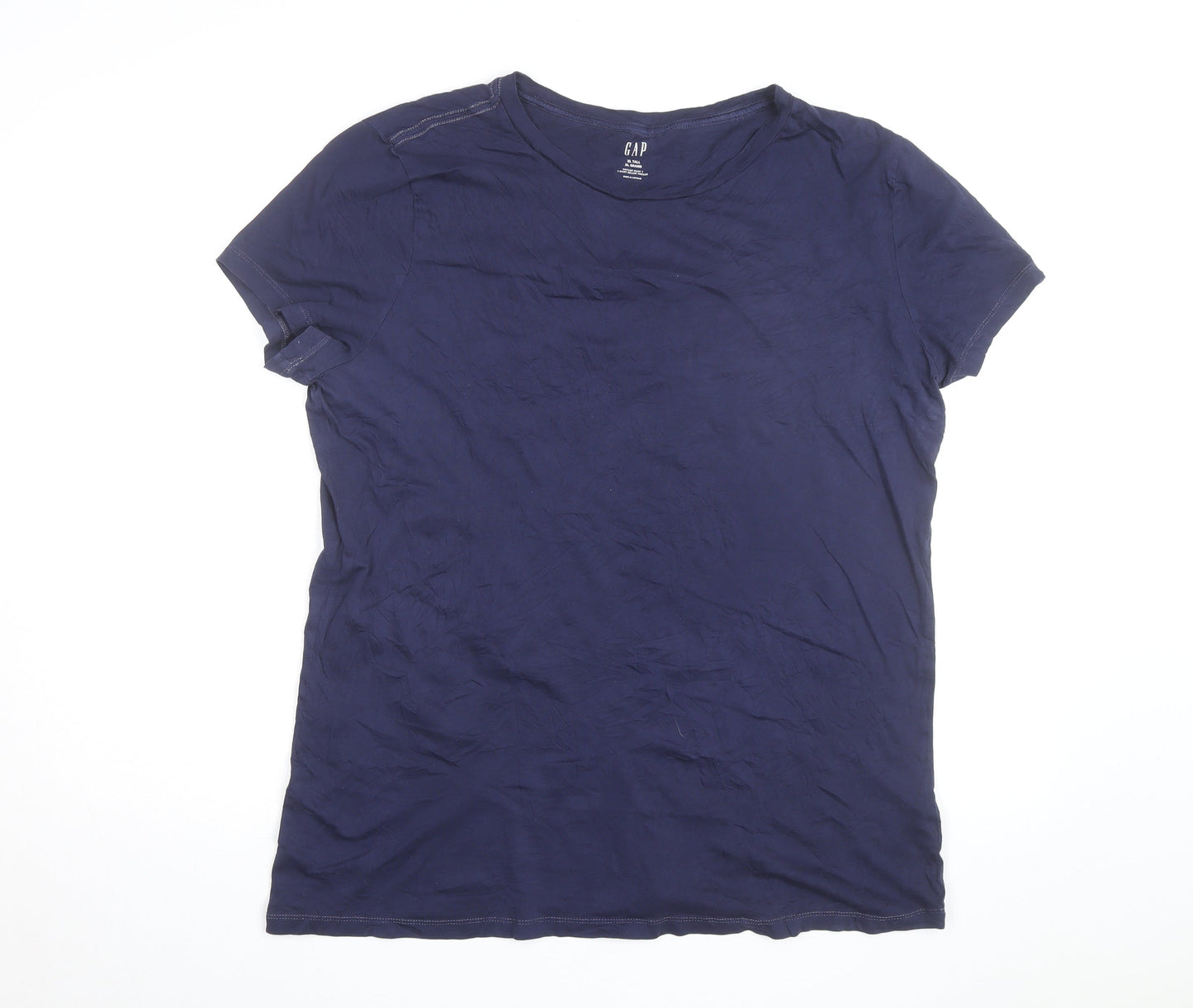 GAP Women's Blue XL Tall Basic Cotton Crew Neck T-Shirt