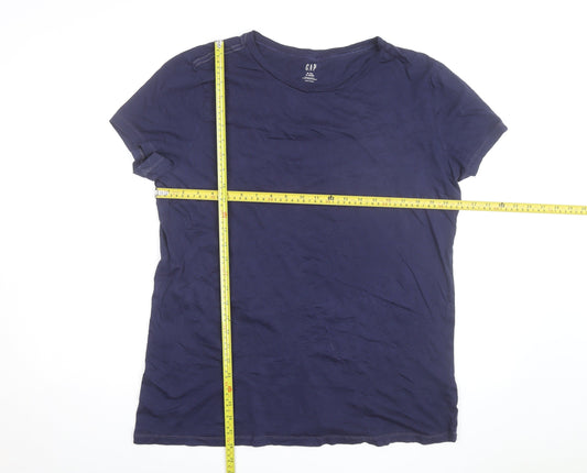 GAP Women's Blue XL Tall Basic Cotton Crew Neck T-Shirt