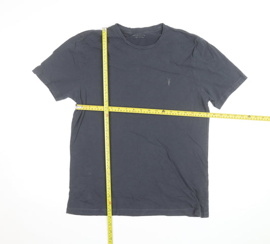 AllSaints Men's Black Crew Neck Large Cotton T-Shirt