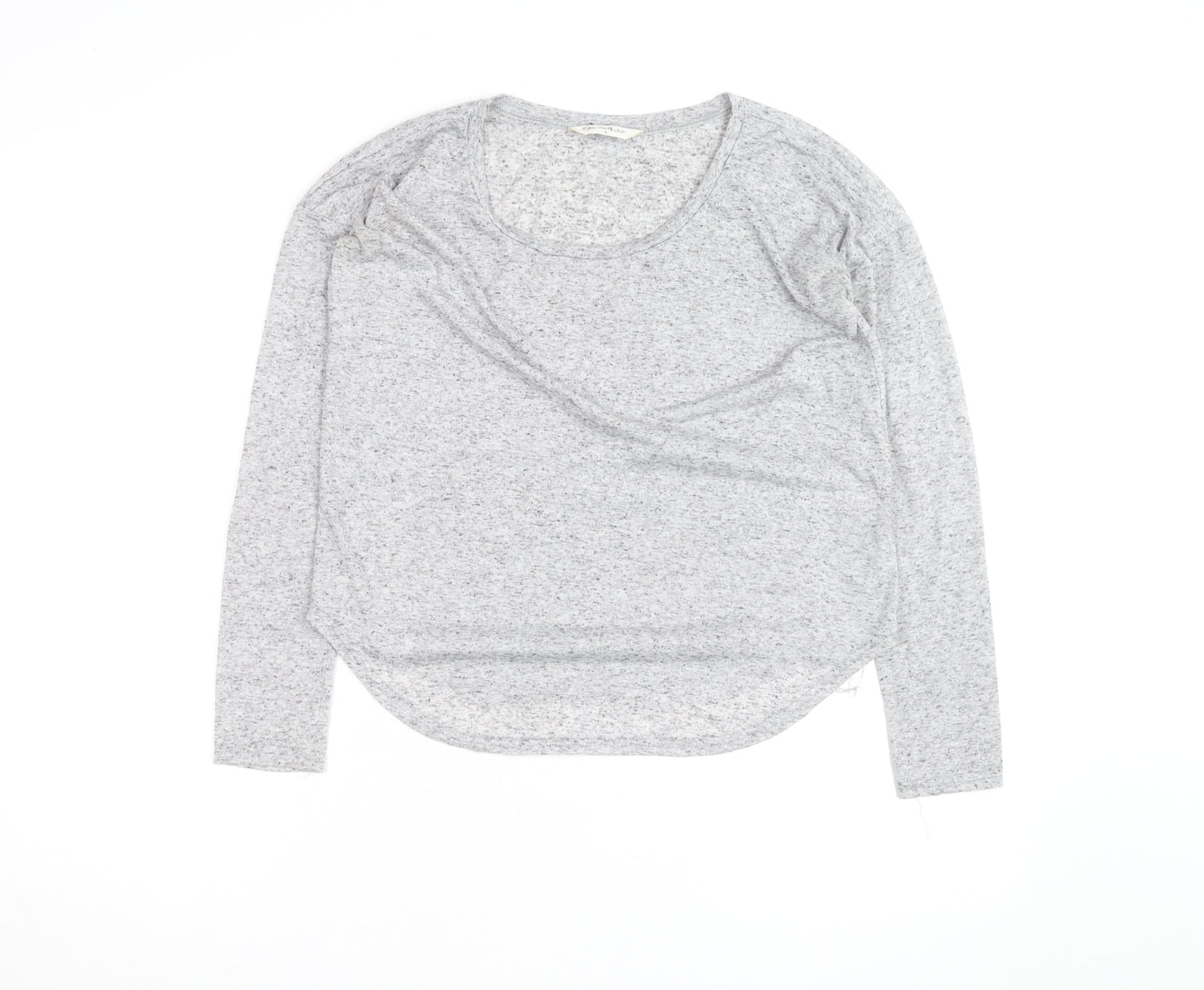 Miss Selfridge Womens Grey Long Sleeve Jersey T-Shirt Size 6