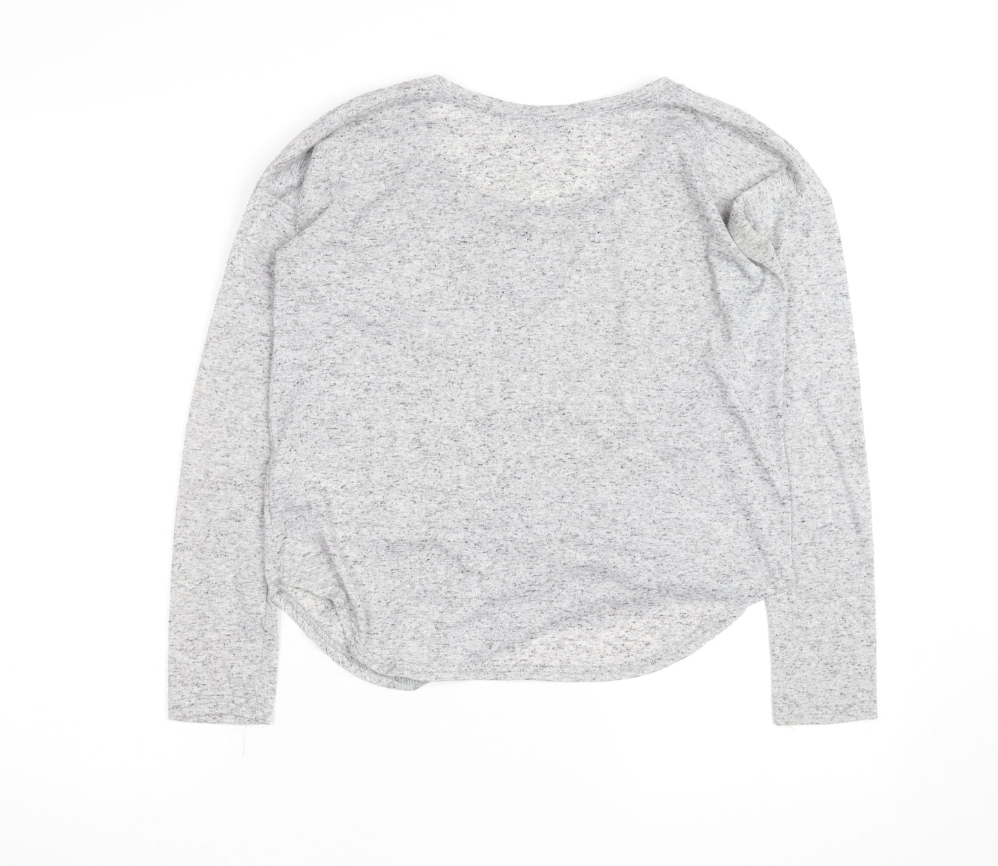 Miss Selfridge Womens Grey Long Sleeve Jersey T-Shirt Size 6