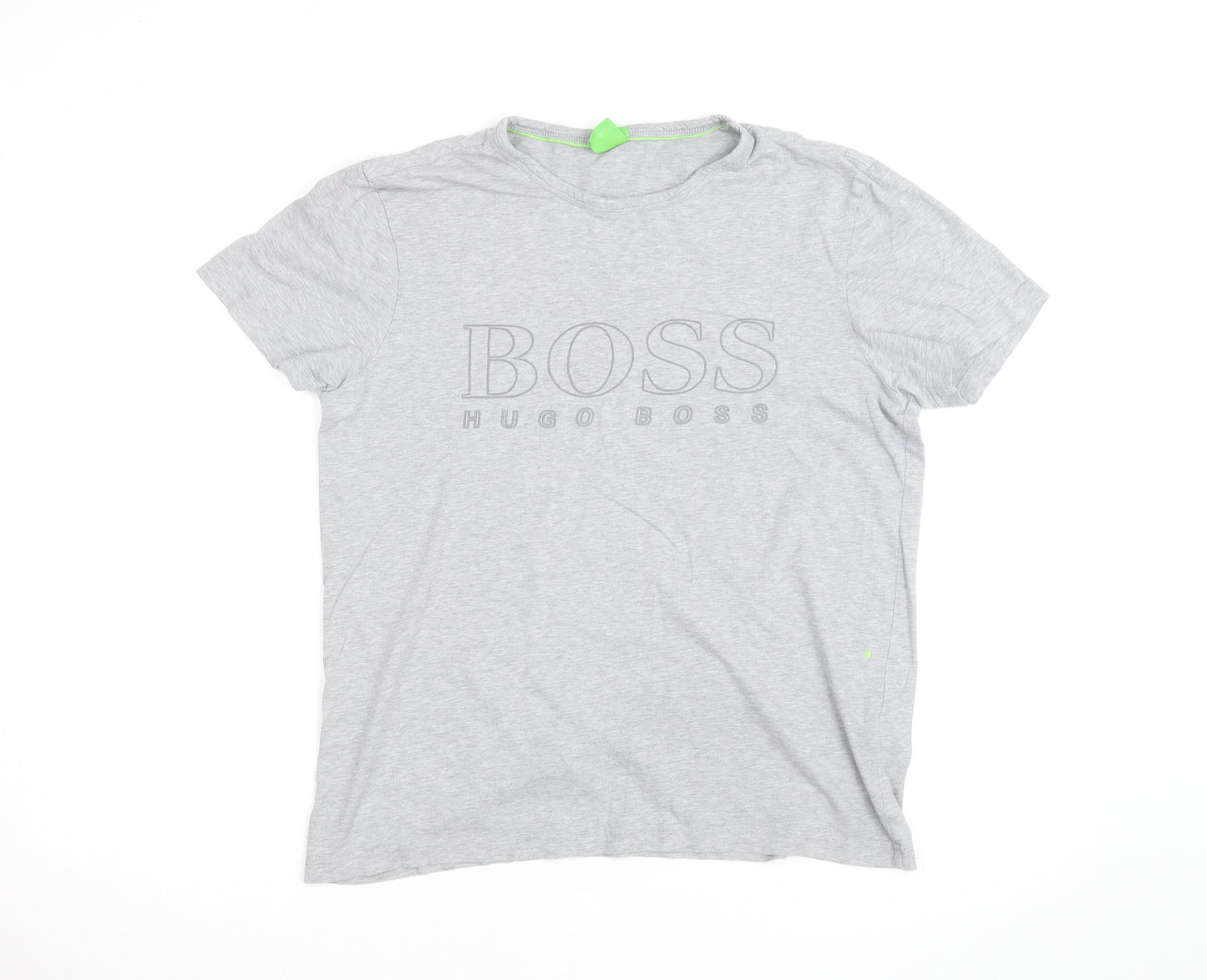 Hugo Boss Men's Grey Regular Fit Crew Neck Short Sleeve T-Shirt Size S
