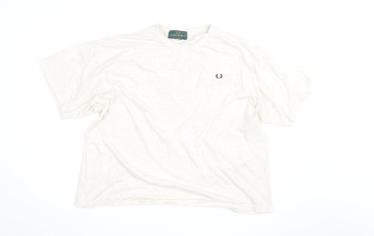 Fred Perry Men's White Cotton Crew Neck T-Shirt XL