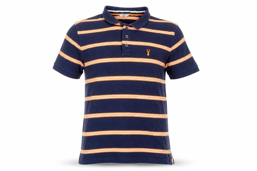 Next Men’s Blue Striped Regular Fit Cotton Polo Shirt M