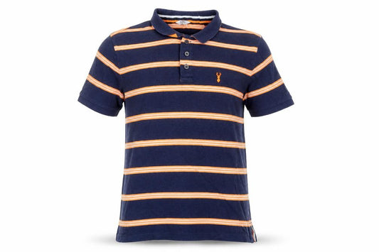 Next Men’s Blue Striped Regular Fit Cotton Polo Shirt M