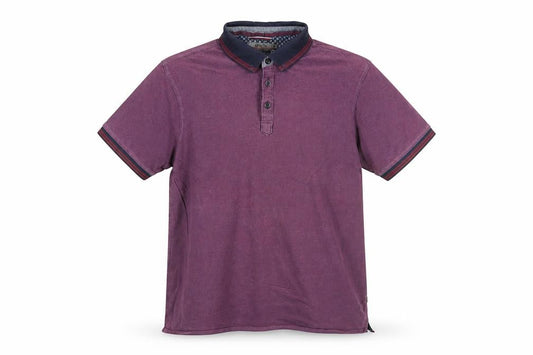 Jeff Banks Men's Purple Striped Cotton Polo Shirt Size S
