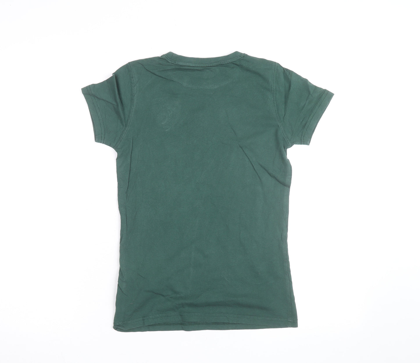Fanatics Leicester Tigers Womens Green Cotton T-Shirt Size 8