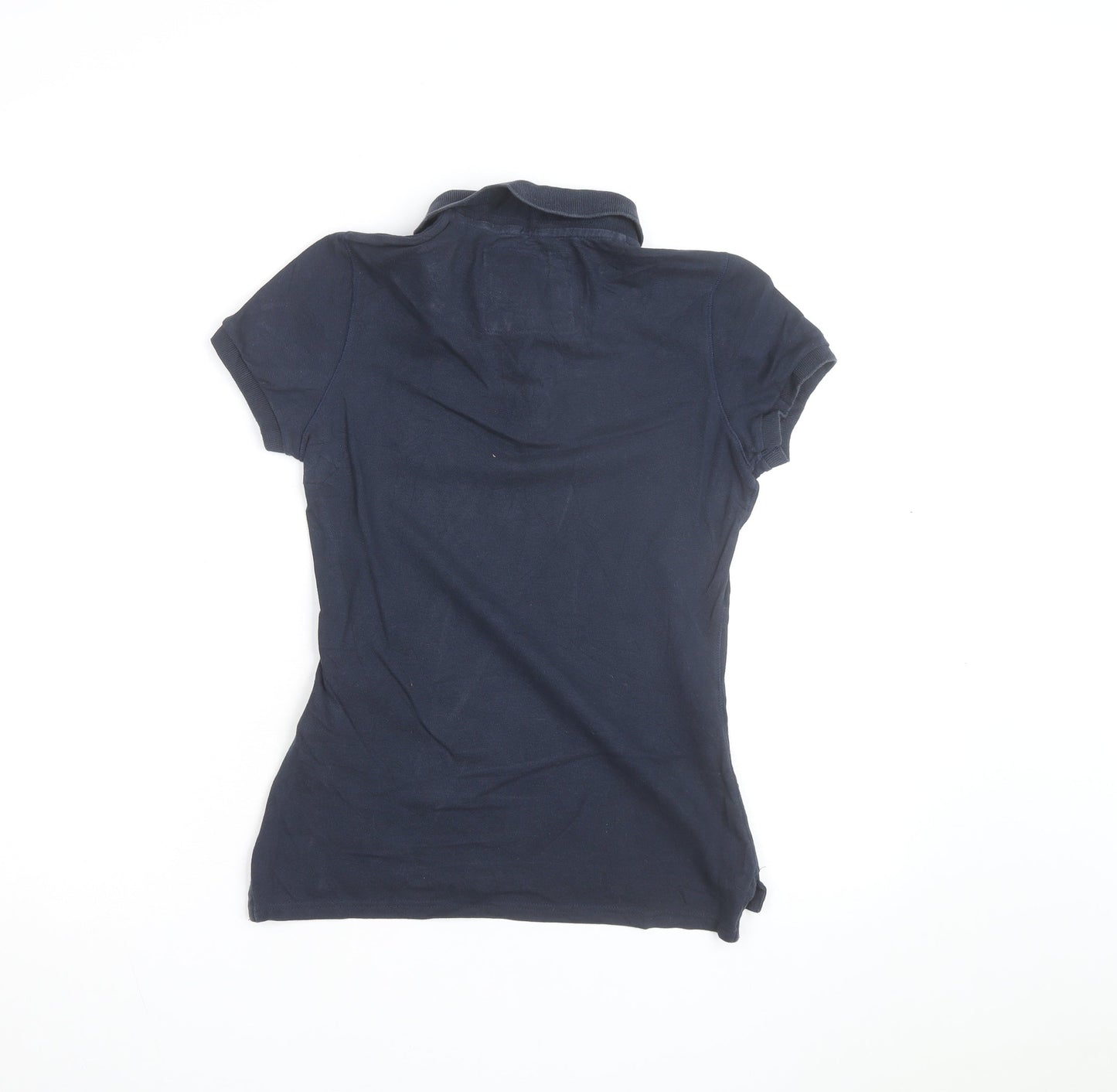 Abercrombie & Fitch Women's Blue Cotton Polo Shirt Size S