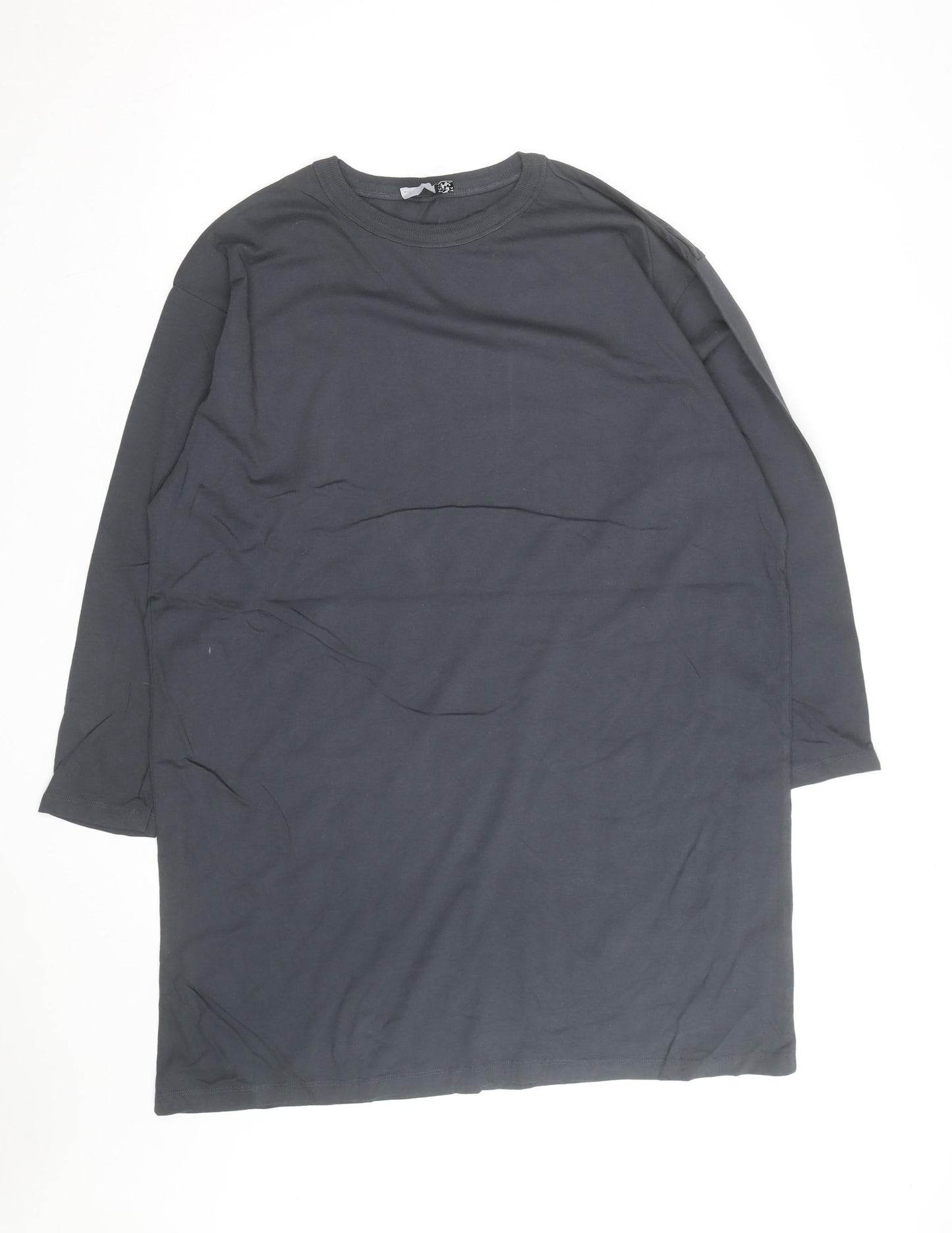 ASOS Design Women Black UK 10 Long Sleeve Cotton T-Shirt