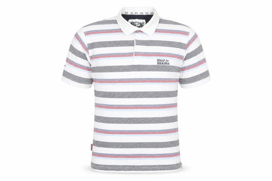 Cotton Traders Men’s Multicoloured Striped Polo Shirt Size M