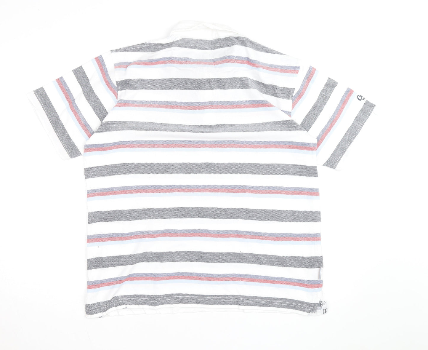 Cotton Traders Men’s Multicoloured Striped Polo Shirt Size M