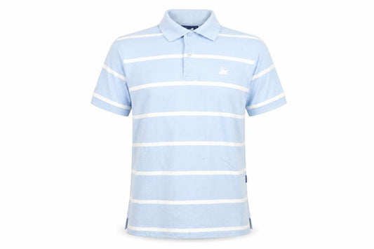 The Royal Yacht Britannia Men's Blue Striped Polo Shirt Size S