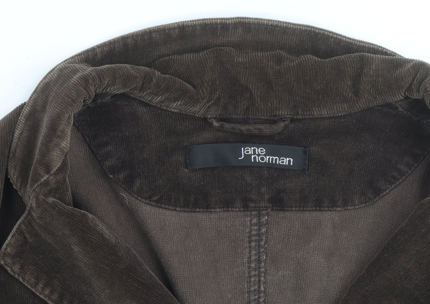 Jane Norman Women Brown Corduroy Blazer Jacket Size 12