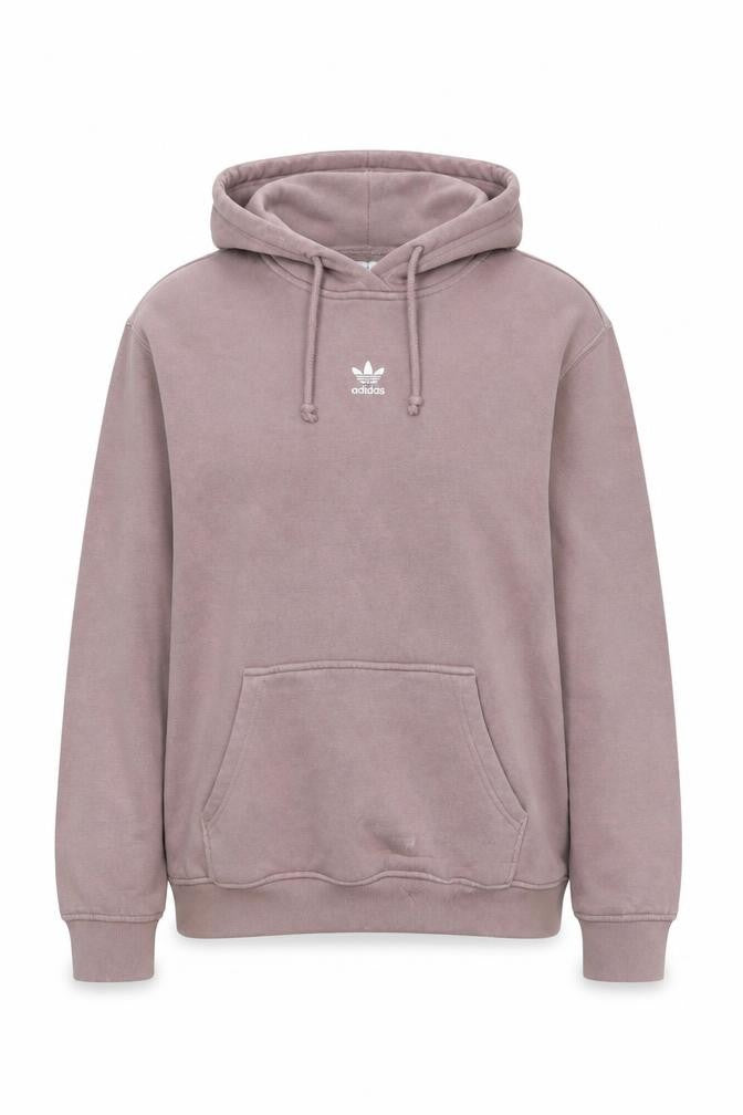 Adidas Women Mauve Hoodie Size 10 Pullover Logo Cotton Blend