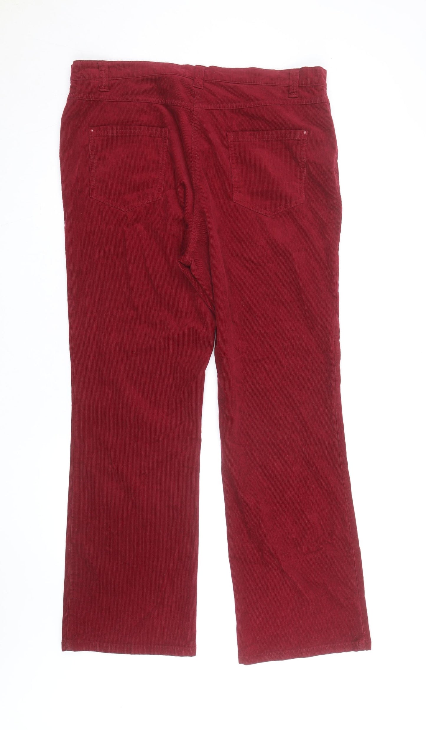 Marks and Spencer Women’s Red Corduroy Straight Jeans Size 18