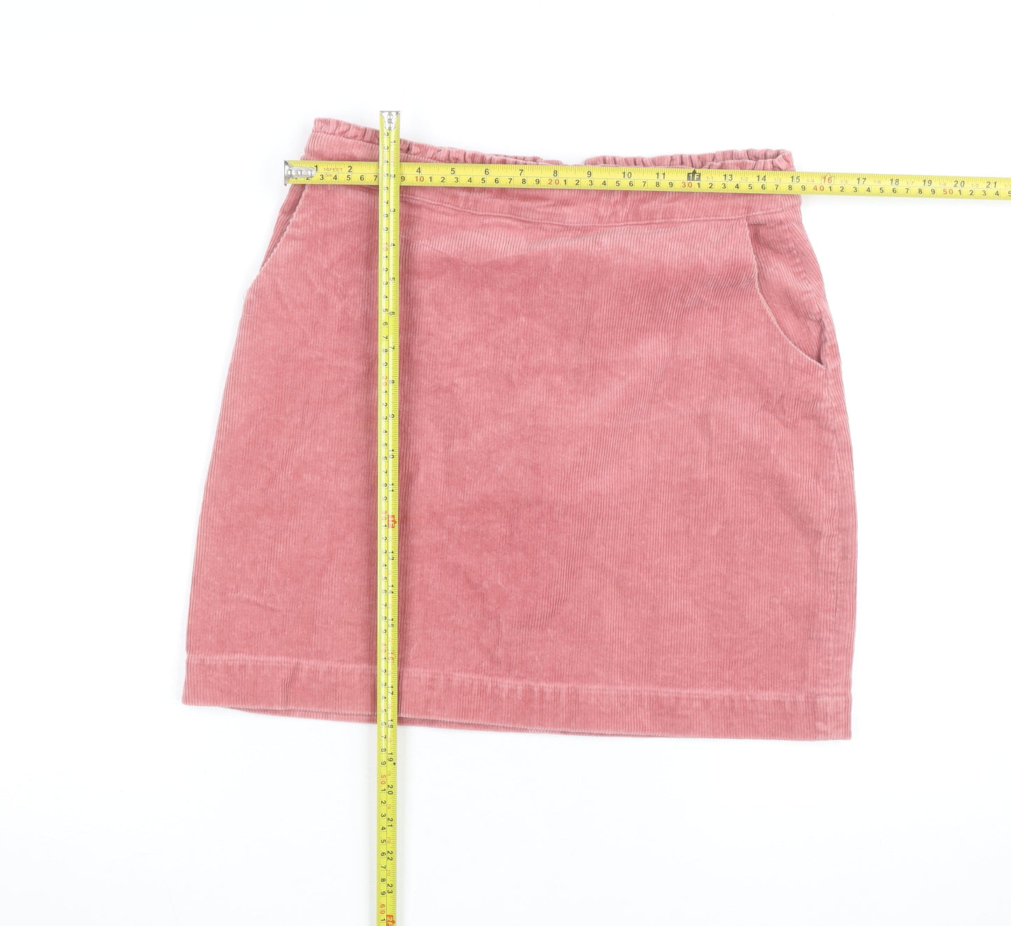 Oliver Bonas Womens Pink Corduroy Mini Skirt Size 10