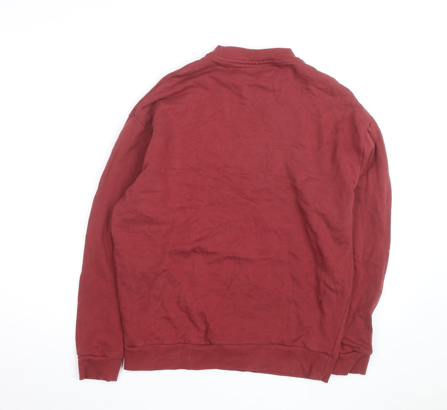 ASOS DESIGN Men's Red Graphic Pullover Sweatshirt XS Crew Neck