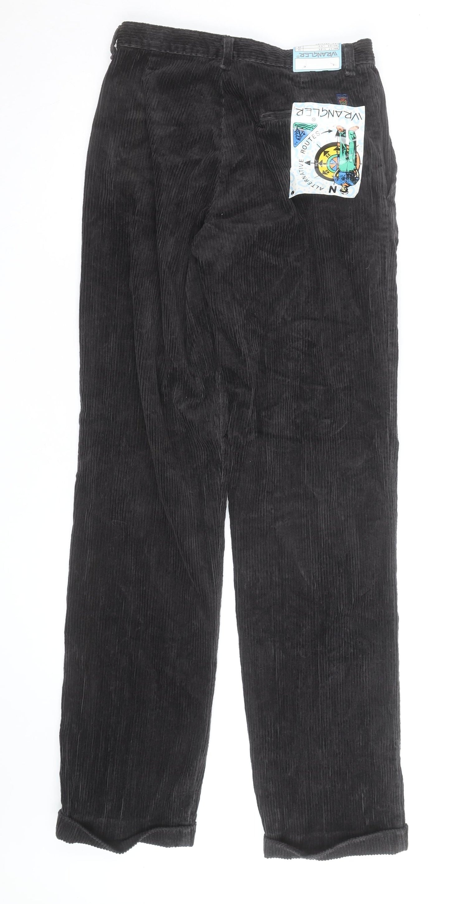 Wrangler Men's Black Corduroy Straight Leg Jeans 30x34 Regular Fit