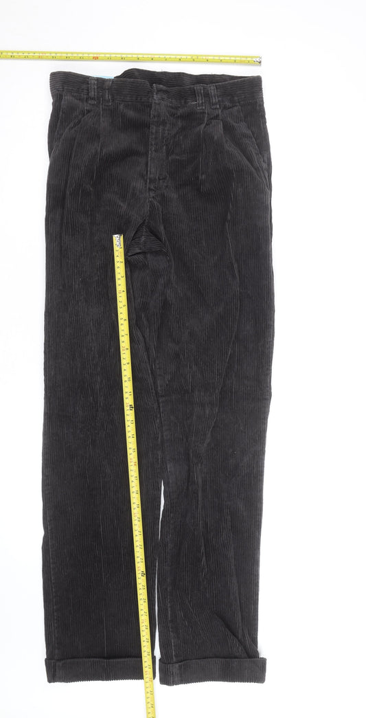 Wrangler Men's Black Corduroy Straight Jeans Size 33x31 Vintage Style