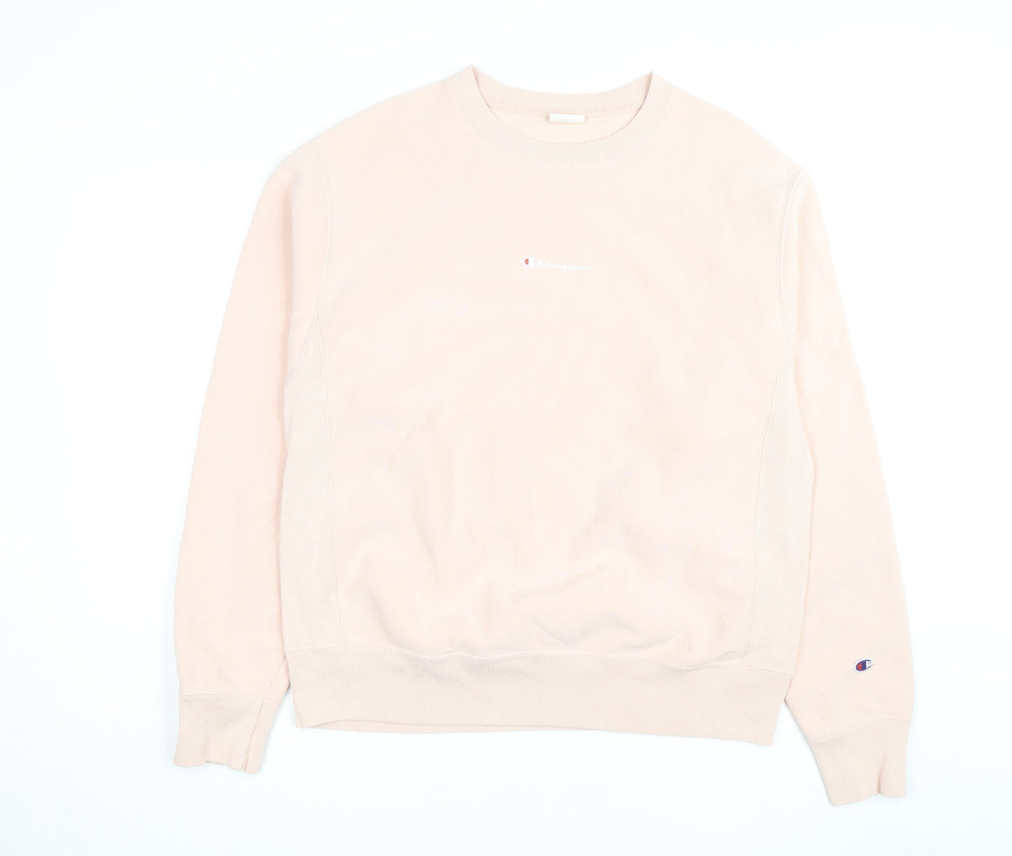 Champion Men's Beige Crew Neck Pullover Sweatshirt Medium