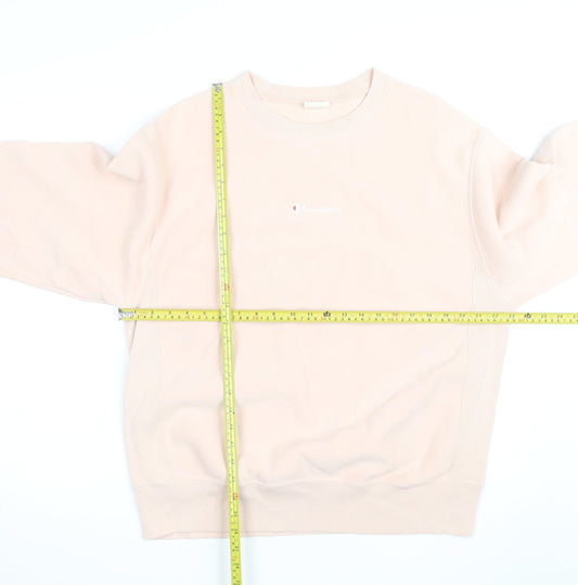 Champion Men's Beige Crew Neck Pullover Sweatshirt Medium