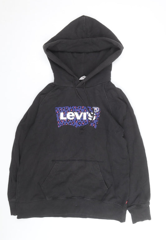Levi's Men's Black Graphic Pullover Hoodie Medium Regular Fit