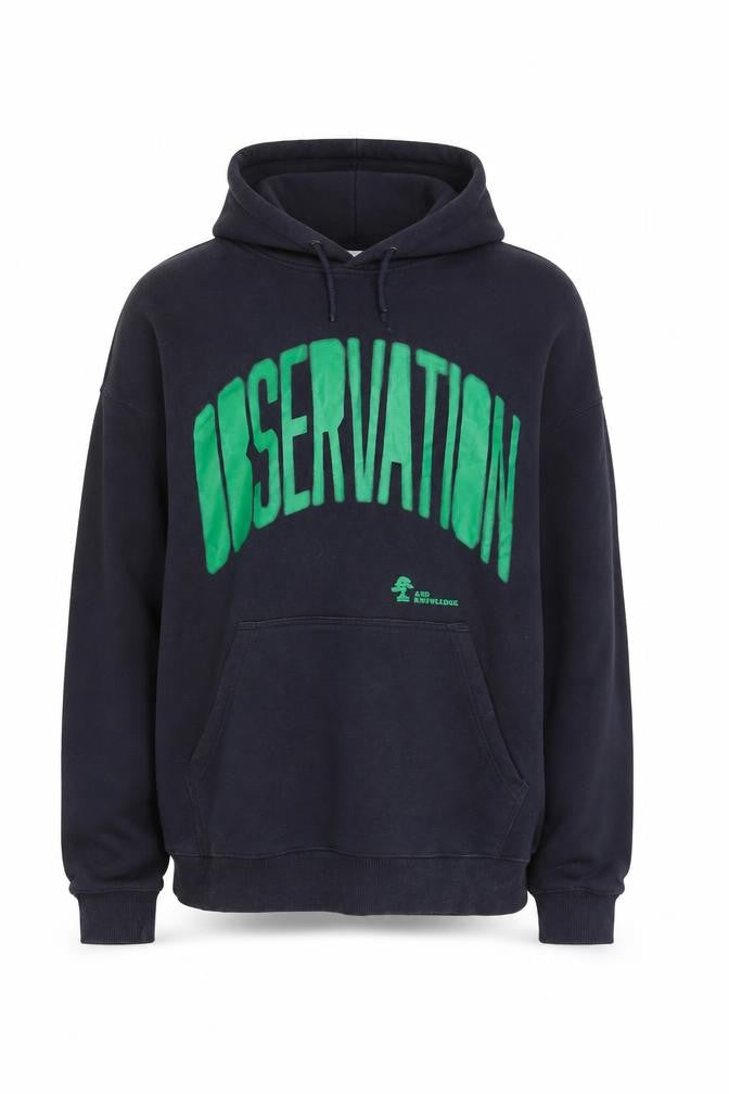H&M Men’s Black Relaxed Fit Pullover Hoodie L Graphic Print
