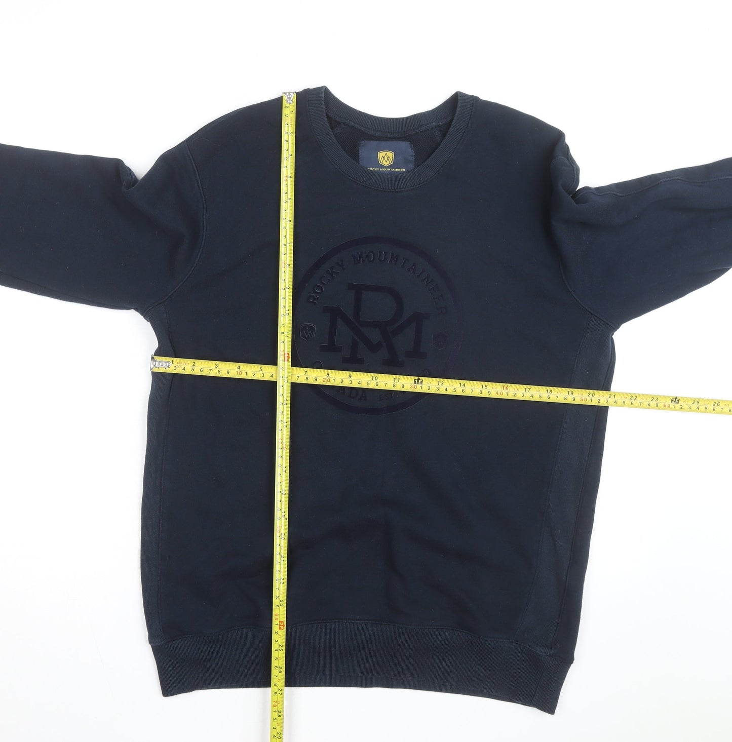 Rocky Mountaineer Men's Blue Crew Neck Pullover Sweatshirt Size L