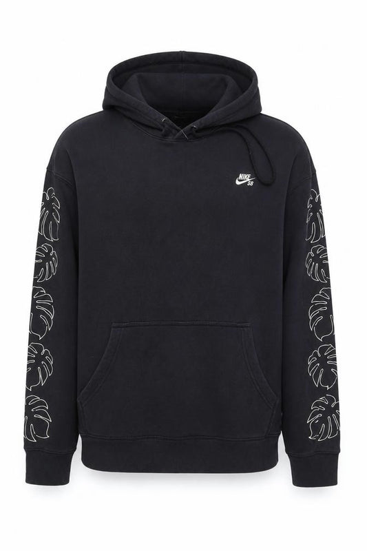 Nike SB Men's Black XL Pullover Hoodie with Logo Print Sleeves